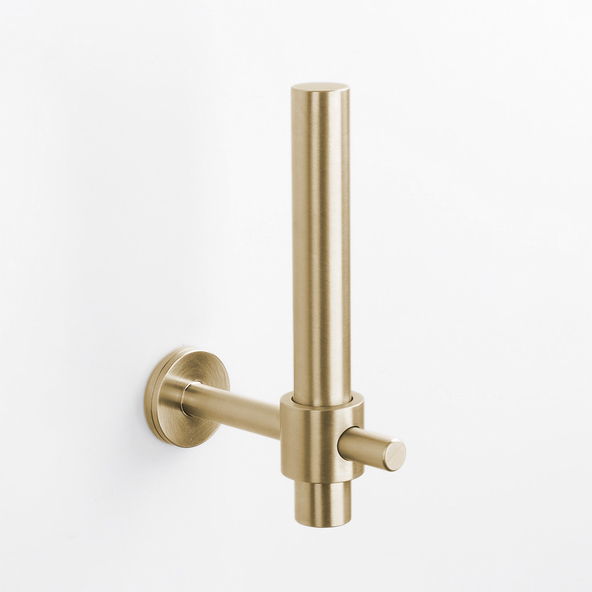 Vola Ersatzpapierhalter Gold gebürstet – exklusiver WC-Rollenhalter für Toilettenpapier im edlen Design.