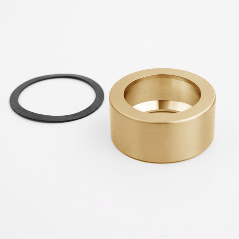Vola VR1795 Adapterring in Gold gebürstet – elegantes Abstandsstück für Ablaufventile.