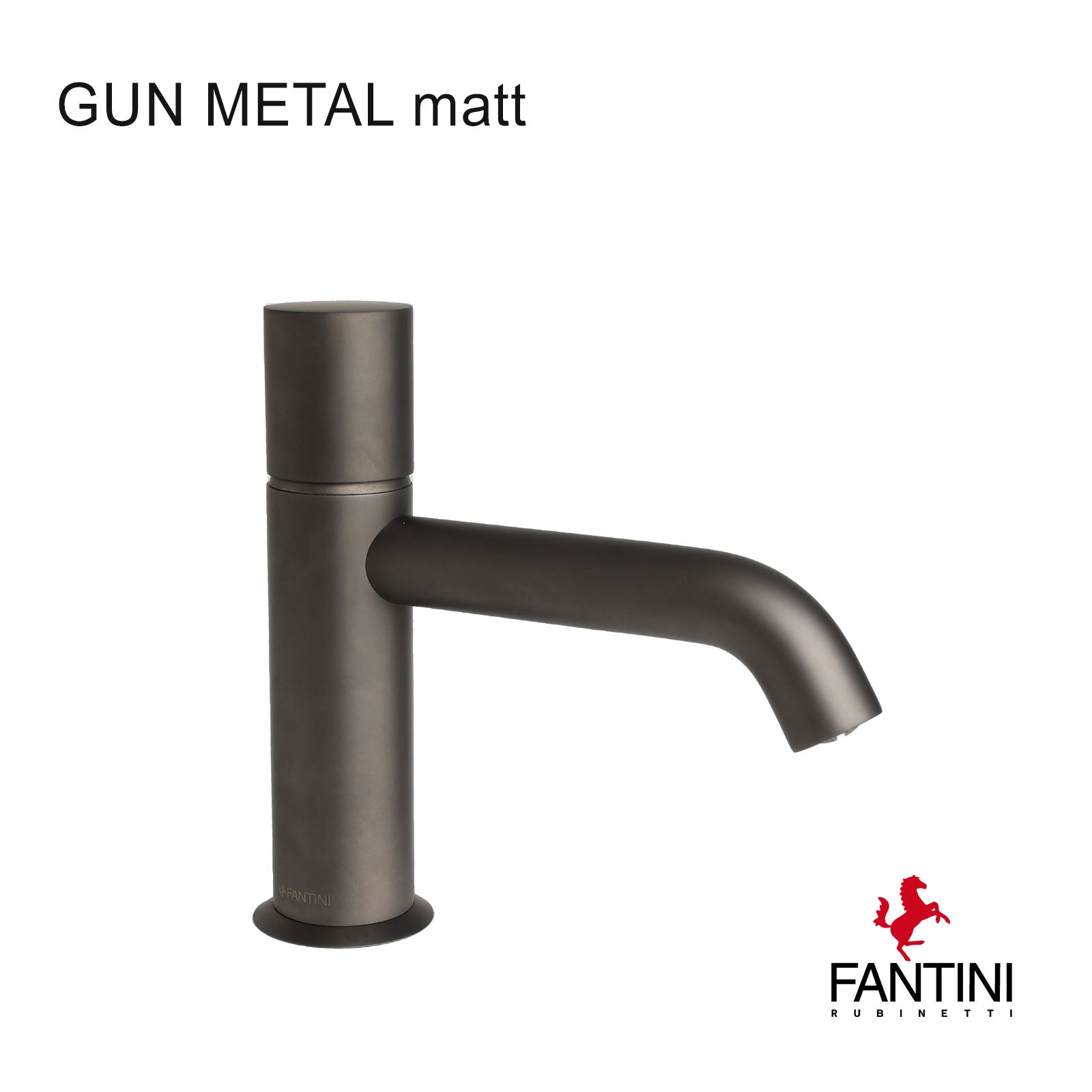 Waschtischmischer Fantini Nostromo 50 P5 E903WF Gun Metal matt PVD