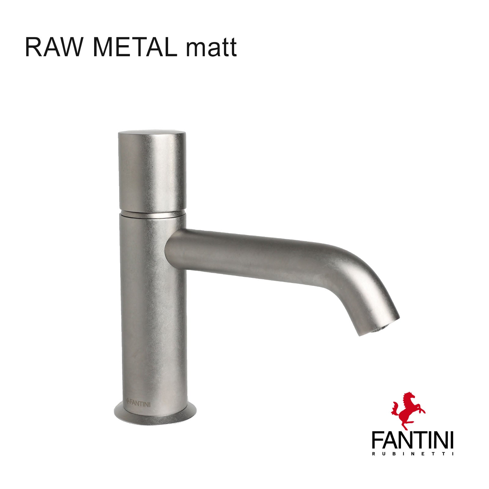 Waschtischmischer Fantini Nostromo 50 Q8 E903WF Raw Metal PVD