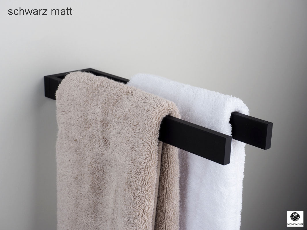 CONTRACT Handtuchhalter zweiarmig schwarz matt
